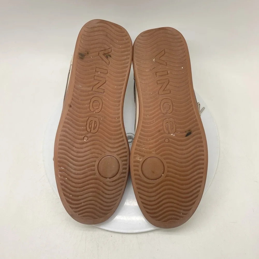 Vince‎ Oasis Shoes Mens 10 Tan Leather Low Top Casual Preppy Low Top Sneakers
